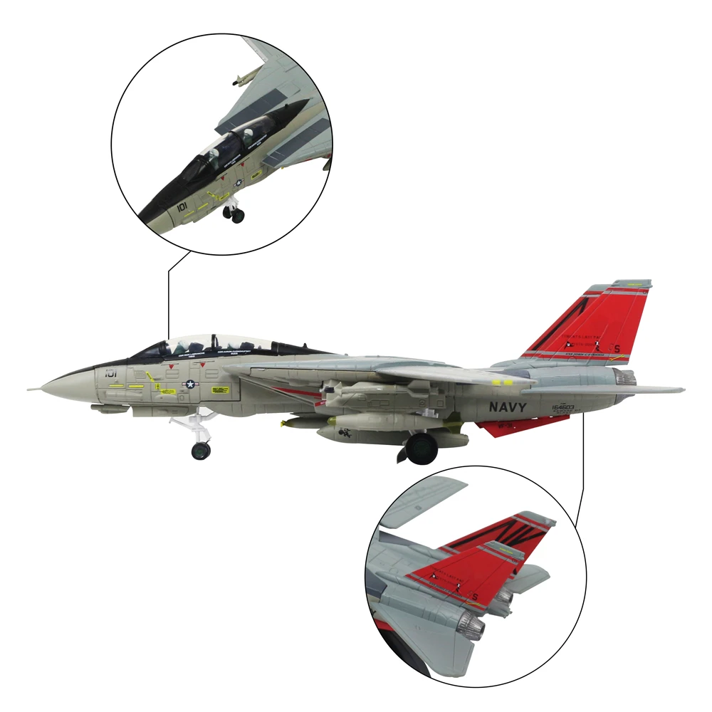 1/100 масштаб F 14 Tomcat боец металлический Военная Модель литья под давлением модель