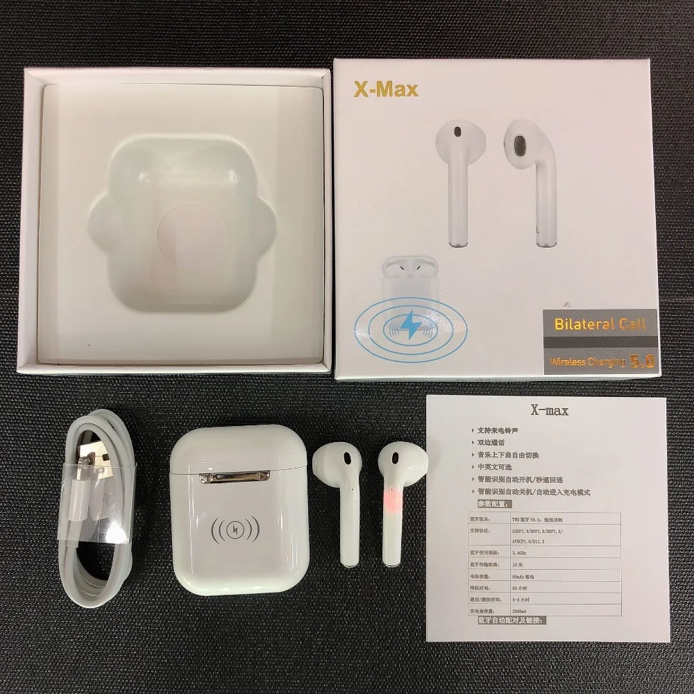 X MAX TWS Bluetooth V5.0 беспроводные наушники мини гарнитура стерео гарнитуры с зарядным