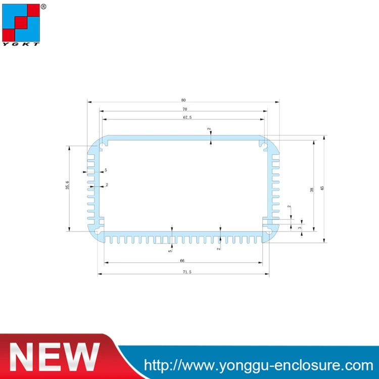 Алюминиевая Экструзионная коробка черного цвета 80*45*115 мм (wxhxl)|extrusion coater|extrusion