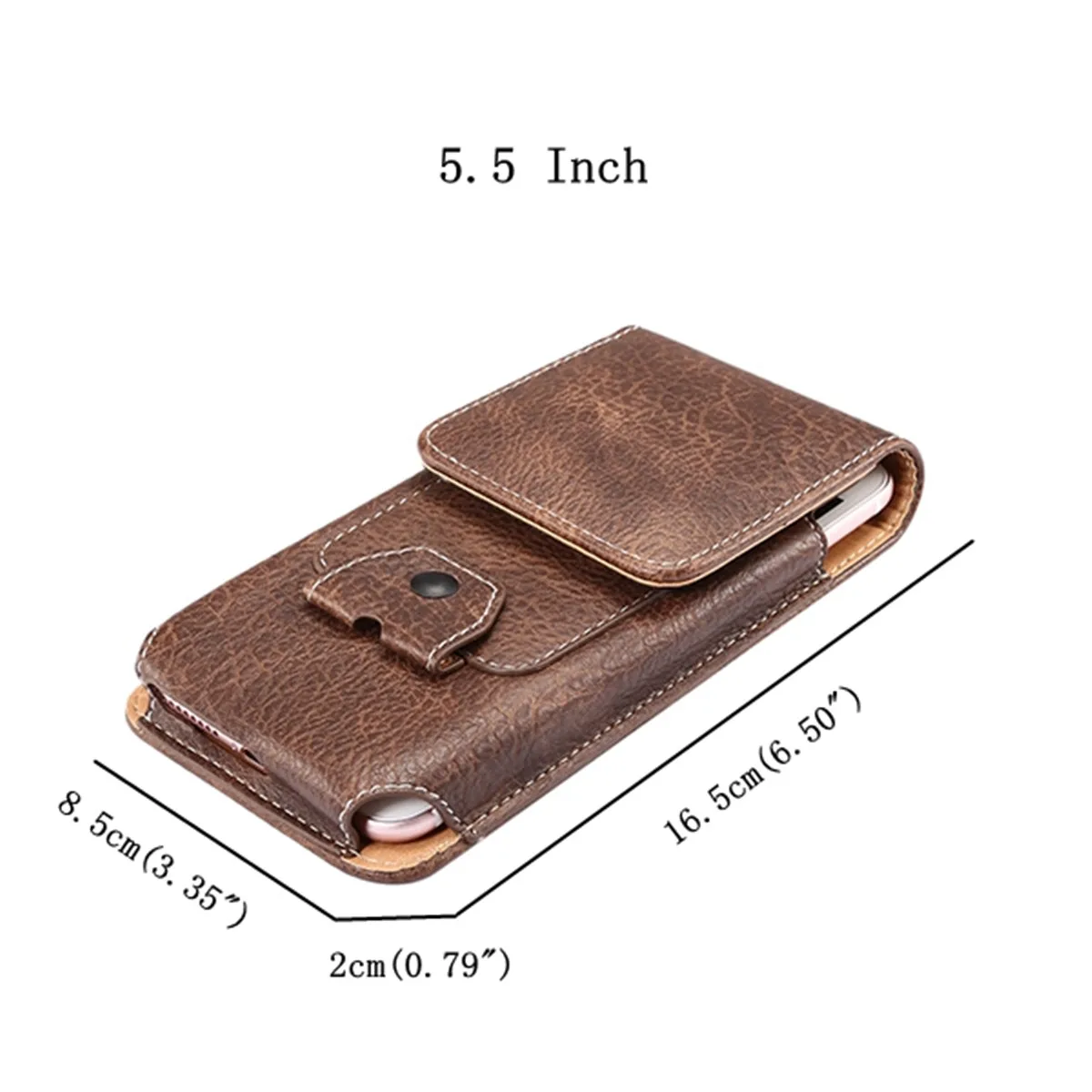 Brown 5.5inch Мужская поясная сумка из искусственной кожи для отдыха, винтажная поясная сумка, мини многофункциональный чехол для телефона, кошелек, сумка через плечо для мужчин - Цвет: Brown 5.5inch