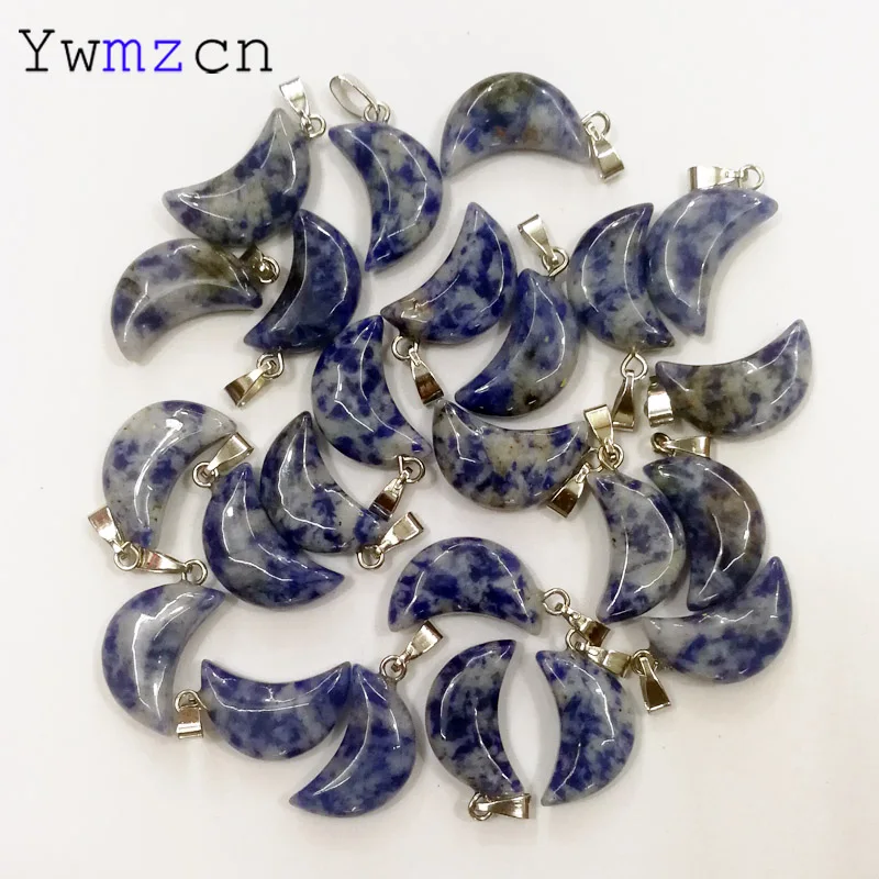Модные подвески sodalite из натурального камня с Луной для изготовления ювелирных