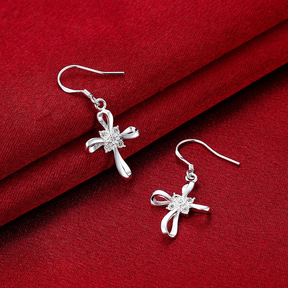 Серьги с крестом в европейском и американском стиле серьги из стерлингового