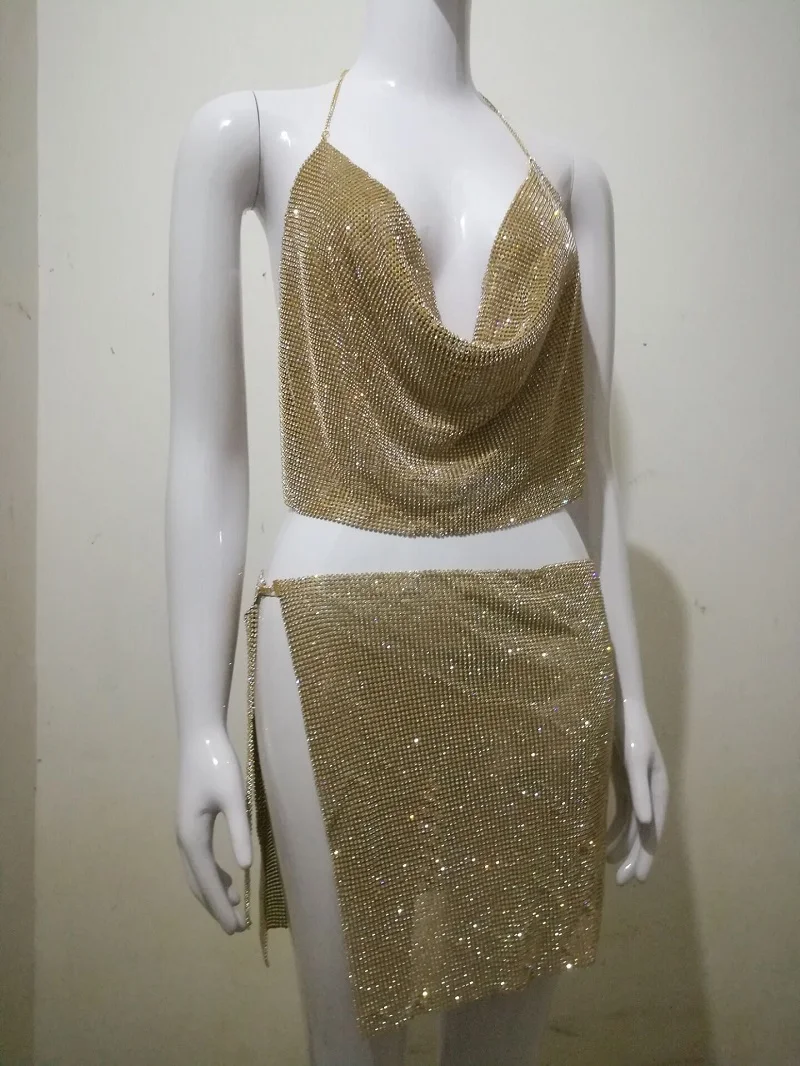 Новинка 2021 металлическими элементами и стразами бриллианты сексуальное женское