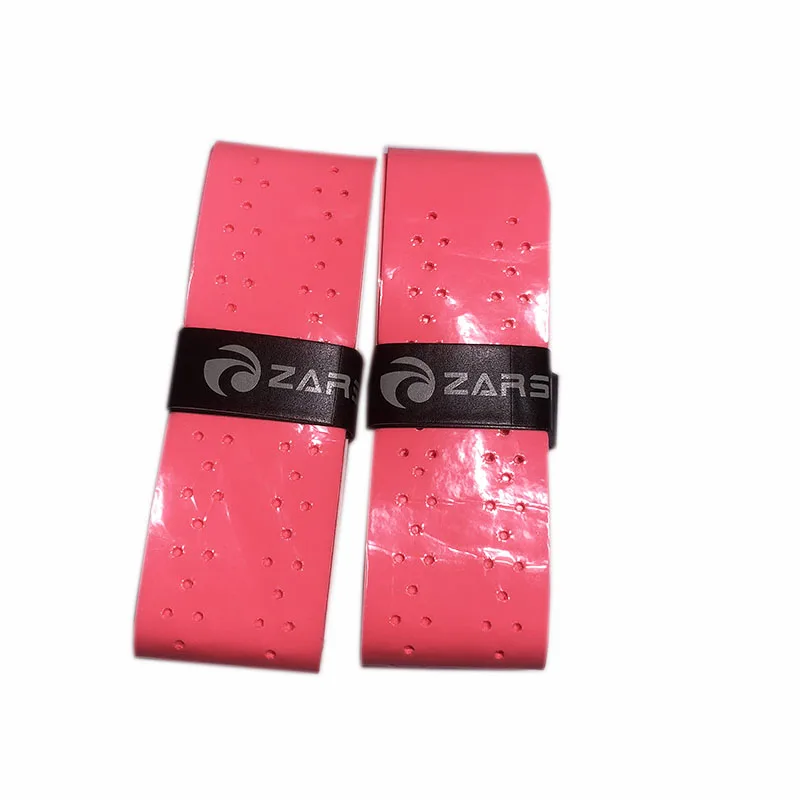 

10pcs ZARSIA Tennis Racket Grip Anti-skid Sweat perforated Badminton Grips Bright Pink Racquet sticky fish rode Sweatband
