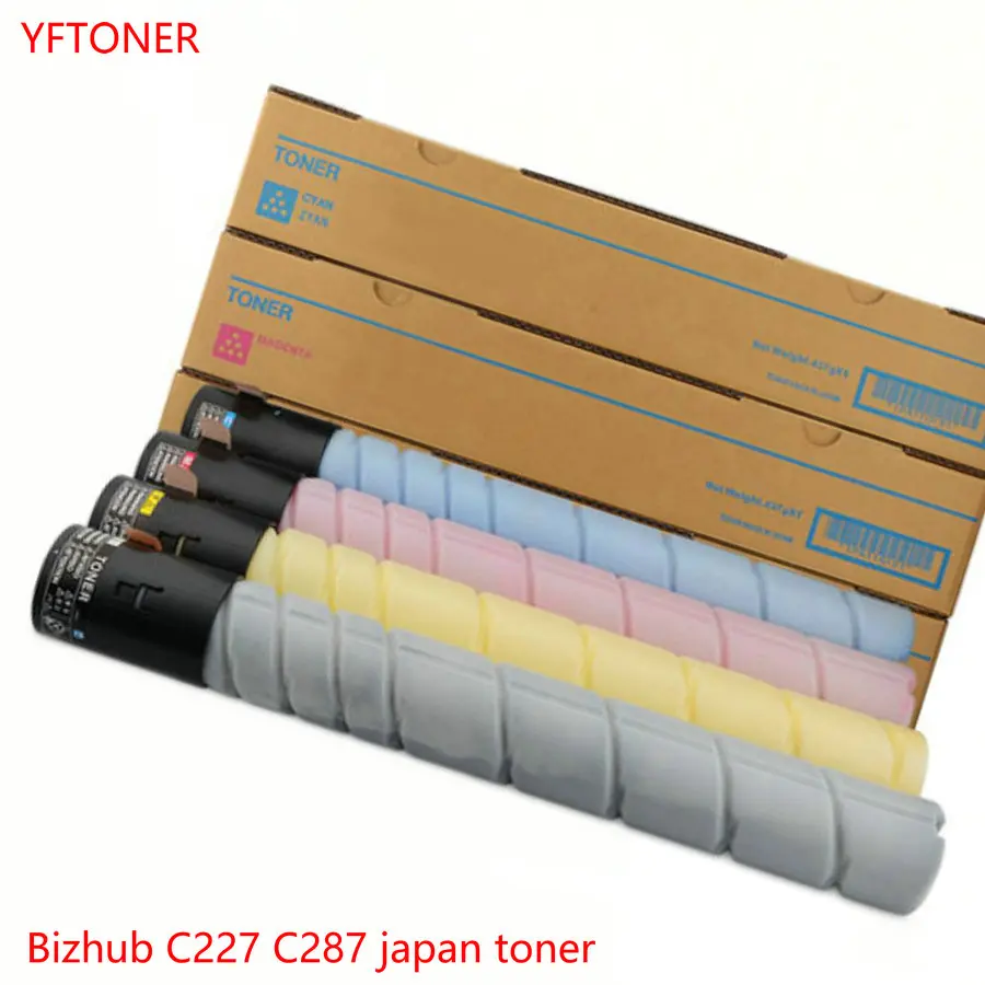 YFTONER TN221 тонер-картридж для Konica Minolta TN-221C-221M-221Y-221K bizhub C227 C287 японский тонер A8K3430 |