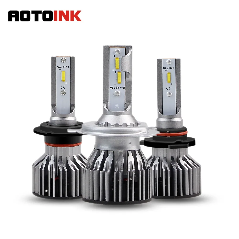 

AOTOINK H4 High Low Beam H7 H11 9005 LED Car Headlight Bulbs 9006 12v 24v CSP Chips 60W 8000LM Led Auto Headlamp 6500K EJ