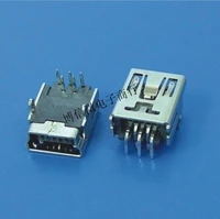 200pcs mini 5p usb data interface positioning pins 2 mini usb socket mini 90 degrees flapper pins