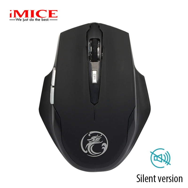 Black Silent Imice 2,4 ГГц Бесшумная беспроводная мышь, игровая эргономичная мини оптическая USB компьютерная Тихая кнопочная мышь, мыши для геймера, для ПК, ноутбука - Цвет: Black Silent