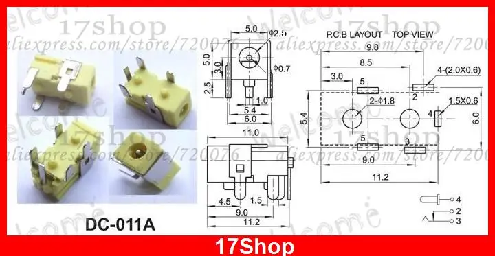 500 шт. 5 контактов 2 мм X 0 7 мм|cctv female|plug powerplug dc |
