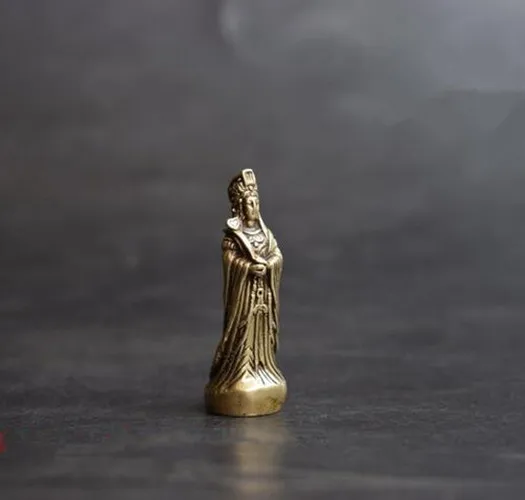 Chinese Pure brass Sea god Ma Zu Buddha small statue | Дом и сад