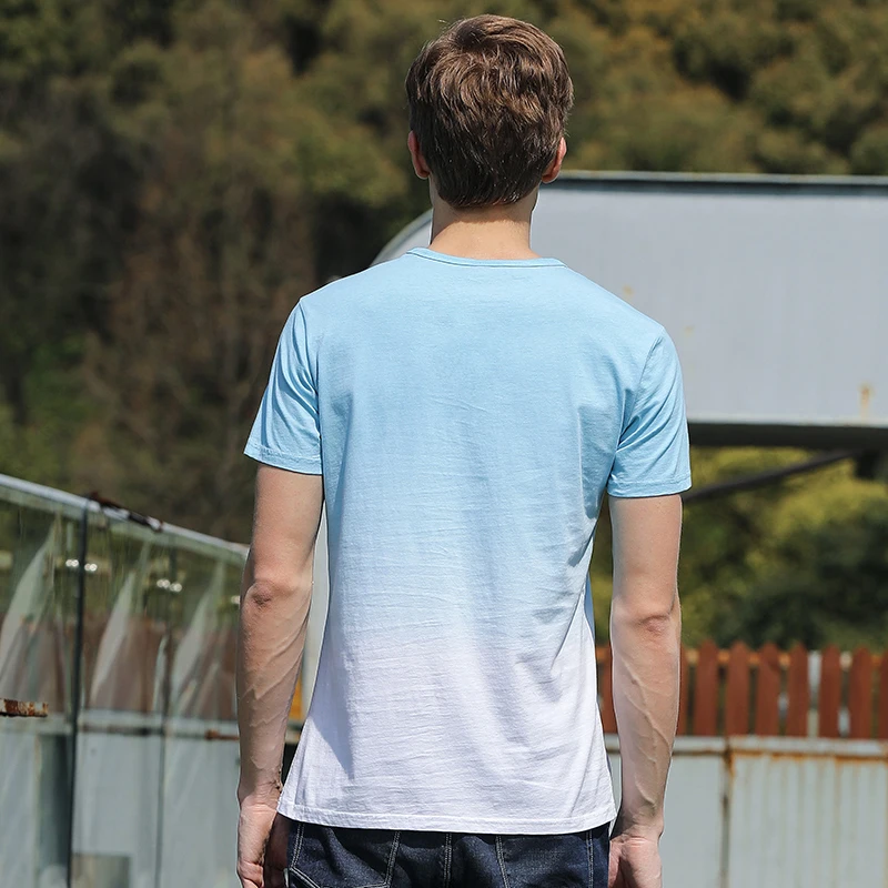 Пионерский лагерь модная градиент футболка мужская брендовая одежда новый