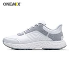 Кожаные кроссовки ONEMIX спортивная обувь для мужчин high-tech, энергосберегающие, водонепроницаемые, ветрозащитные, супер светильник кроссовки для бега