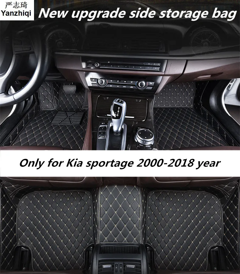 Обновленные кожаные автомобильные коврики для Kia sportage 2000 2013 2014 2015 2016 2017 2018
