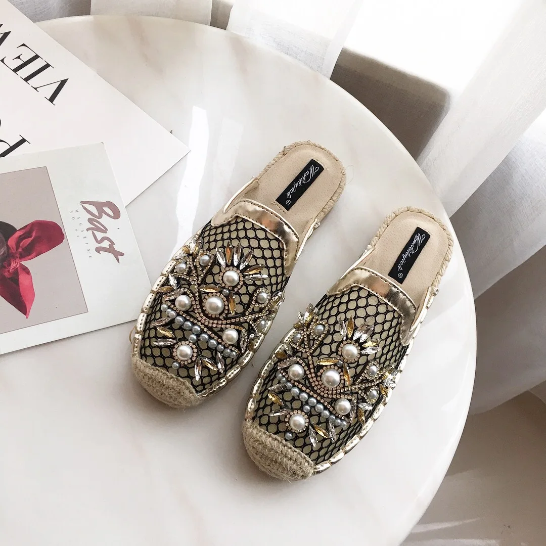 2018 Новый Bling Crystal ткань сетки белый черный подошва обувь без застежки Для женщин