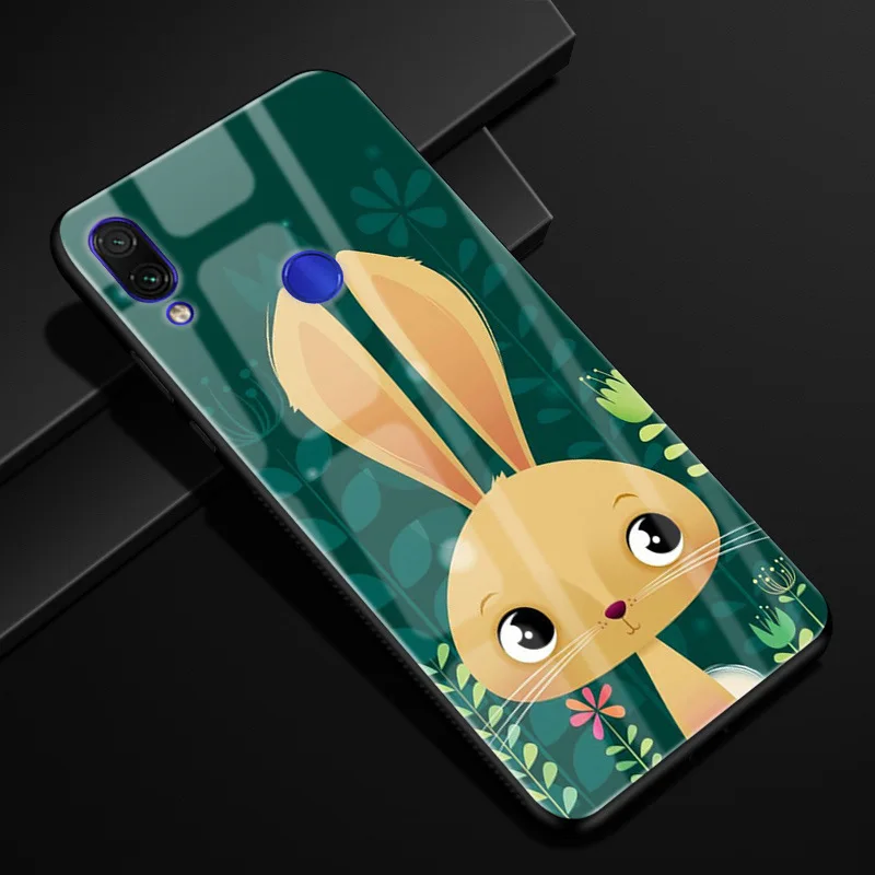 a39 Для Xiaomi Redmi Note 7 чехол Модный Жесткий PC стекло задняя крышка для Xiaomi Redmi Note 7 Pro силиконовая рамка Fundas Redmi Note7 Capa - Цвет: a39