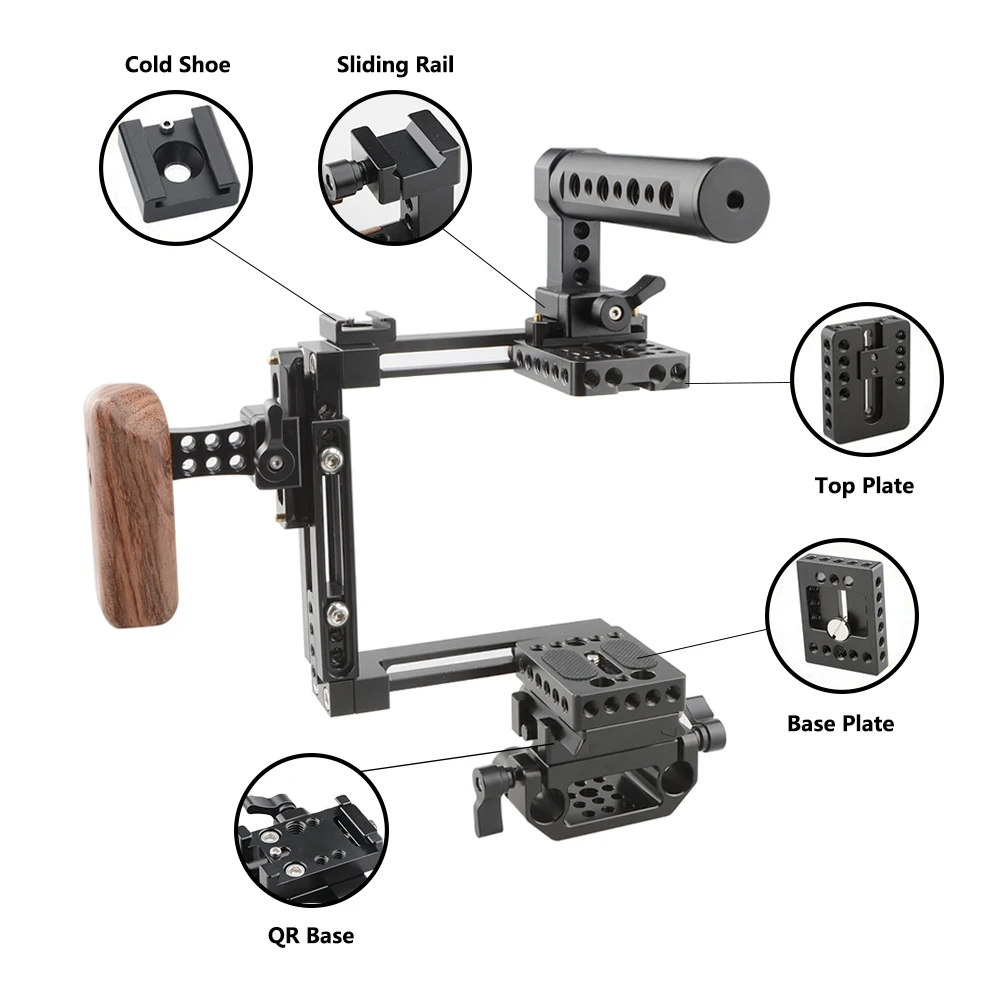 Камера CAMVATE Rig для Canon 5D MarkII MarkIII 5DS 5DSR/Nikon D3200 D3300 D5200 D5500/Sony a58 A99 a7 a7II/GH5/GH4/GH3|quick release|kit