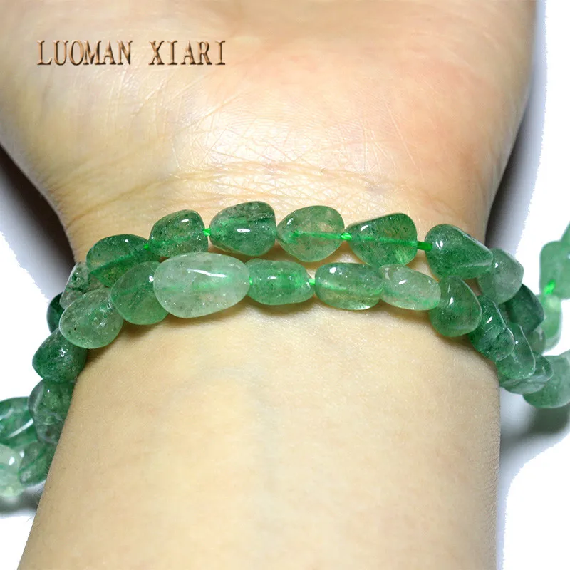 Бусины из натурального зеленого клубничного кварца 5-8 мм 15 дюймов 50 шт. |