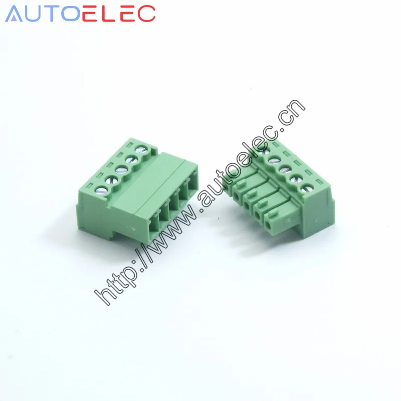 100 шт 3 81 мм Шаг 7P папа и женщина pcb вставные клеммные блоки припой бесплатно PCB