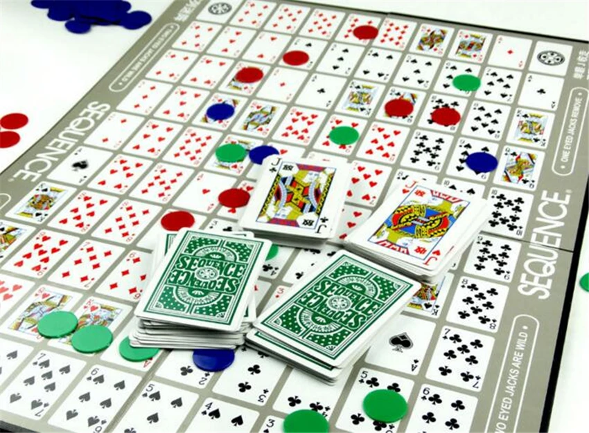 2018 Новый порядковый Настольная игра подходит для 2 12 игроков Семья игры|sequence board