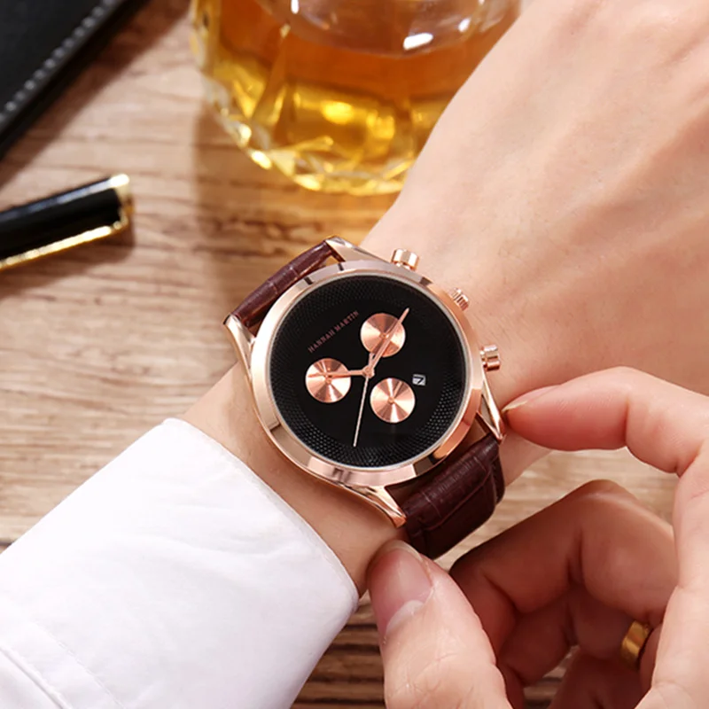 Hannah Martin Top Brand Luxury Wrist Watch Men Sport Auto Date Men's Waterproof Watches Clock kol saati reloj hombre | Наручные часы