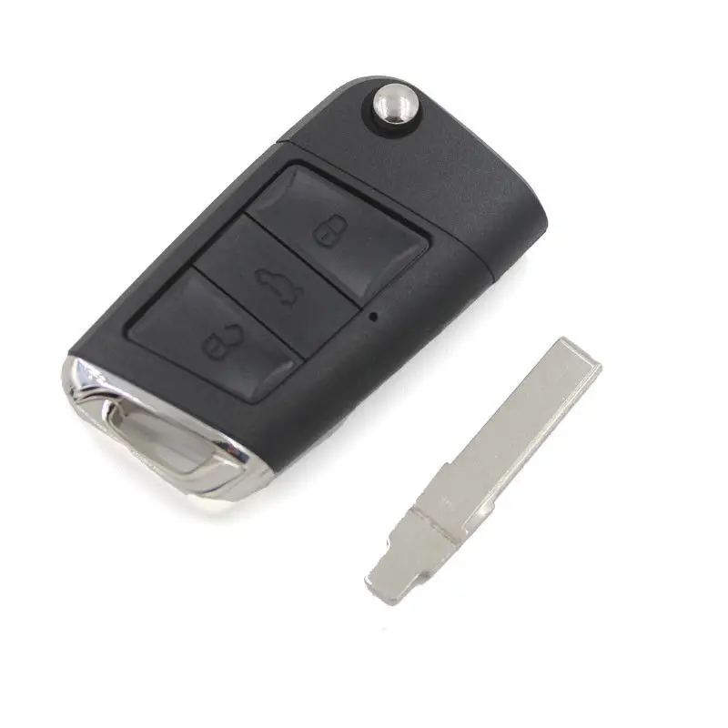 

Replacement FOB Folding Key Case Shell With Blade fit for VW Golf 7 No Chip