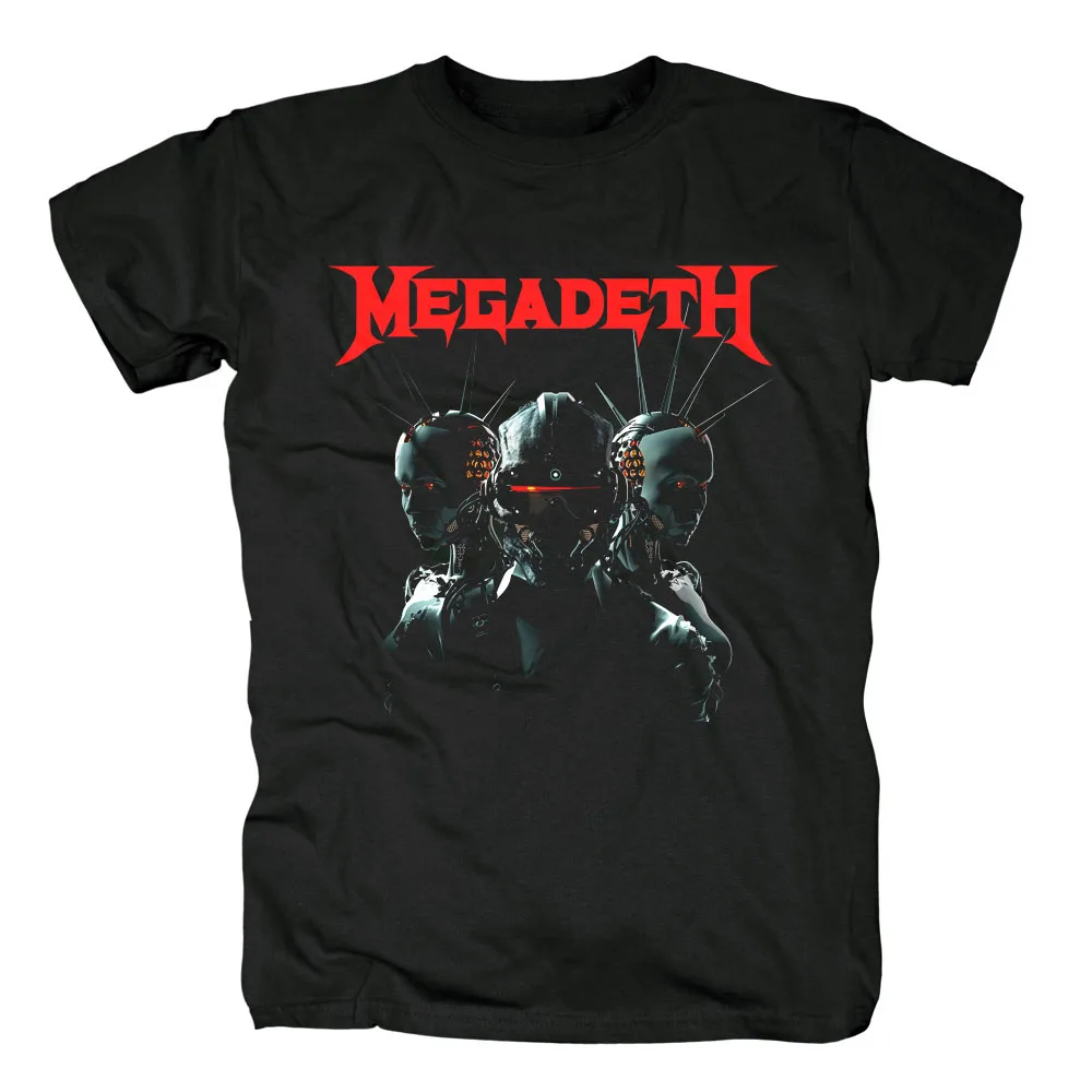 Bloodhoof Megadeth Thrash Metal Heavy Metal черные мужские футболки унисекс хлопковая Футболка Азиатский размер