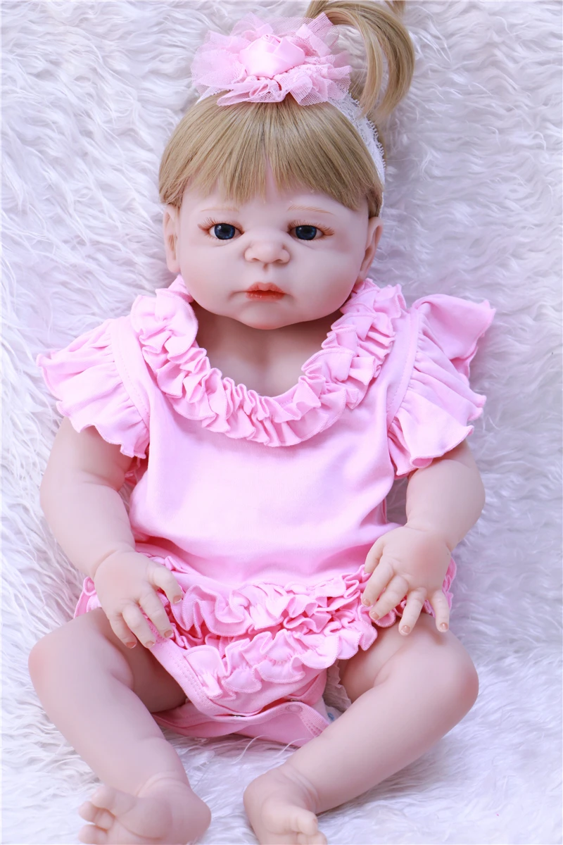 NPK baby doll reborn 23 ''полностью силиконовые куклы игрушки для девочек Подарочная