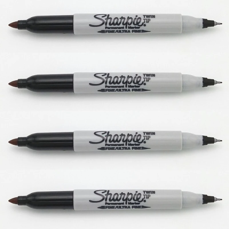 4 цвета/партия тонкие маркеры с двойным наконечником|cd marker|permanent markersharpie permanent markers
