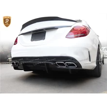 Углеродное волокно задний бампер диффузор для Mercedes Benz W205 C Class C180
