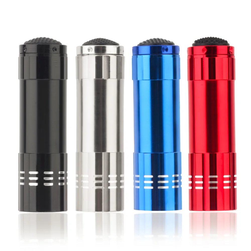 2017 мини алюминиевый УФ ультрафиолетовый 9 Светодиодный светильник фонарь лампа