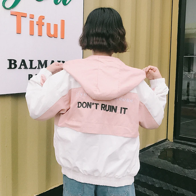 2017 весенне осенняя короткая женская куртка в Корейском стиле с длинными рукавами