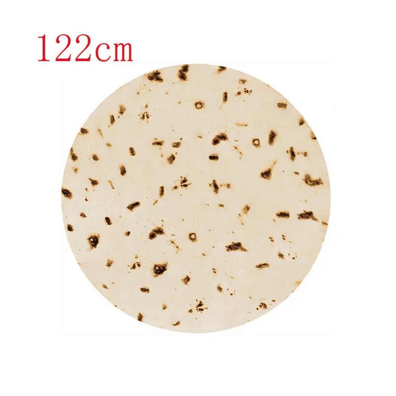Brown 122cm Горячее предложение, одеяло для тортилья, буррито, 3 размера, одеяло для кукурузы и муки, мягкое Флисовое одеяло, супер мягкое постельное белье - Цвет: Brown 122cm