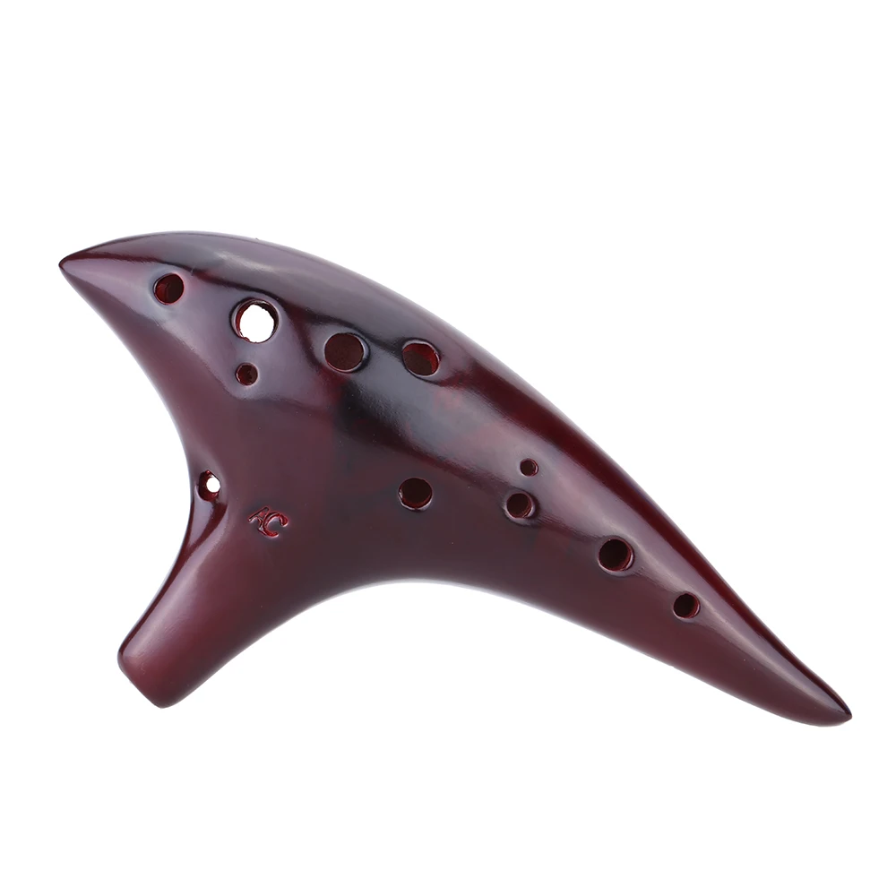 Керамическая подводная лодка Ocarina Flute Alto C с 12 отверстиями Дымчатая музыкальный