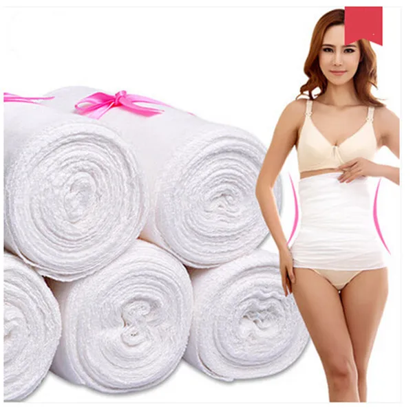 Плюс Размеры марли послеродовой живота поясом дышащий хлопок двойной Слои пояс