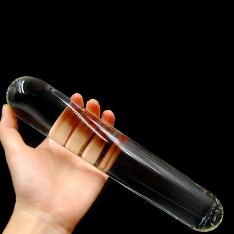 Большой стеклянный фаллоимитатор 5 размеров Хрустальная Анальная пробка гладкая