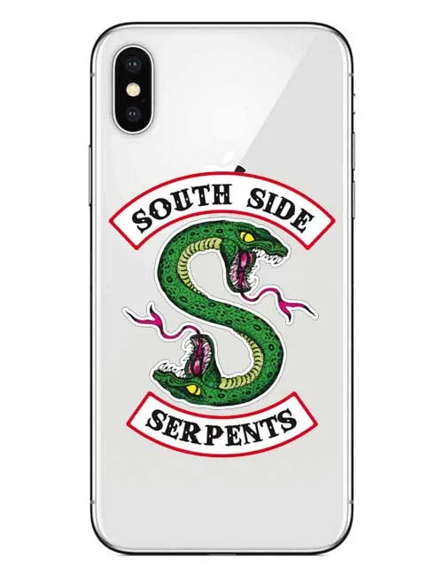 Американский ТВ ривердейл Мягкий силиконовый чехол для iPhone X XS XR MAX Southside Serpents Coque 5