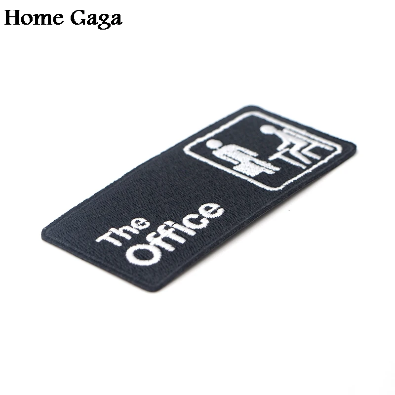 Homegaga офис, ТВ-шоу, нашивки с буквами, сделай сам, вышитые значки, утюг на шитье, для одежды, аппликация, аксессуары, наклейка D1724
