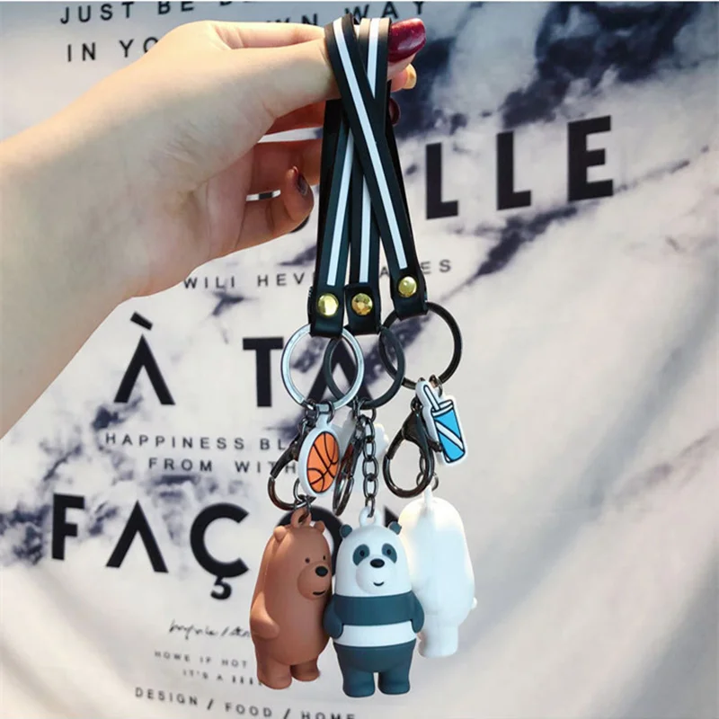 Модный брелок сделай сам 3D мини с мультяшным животным медведем из полимерного