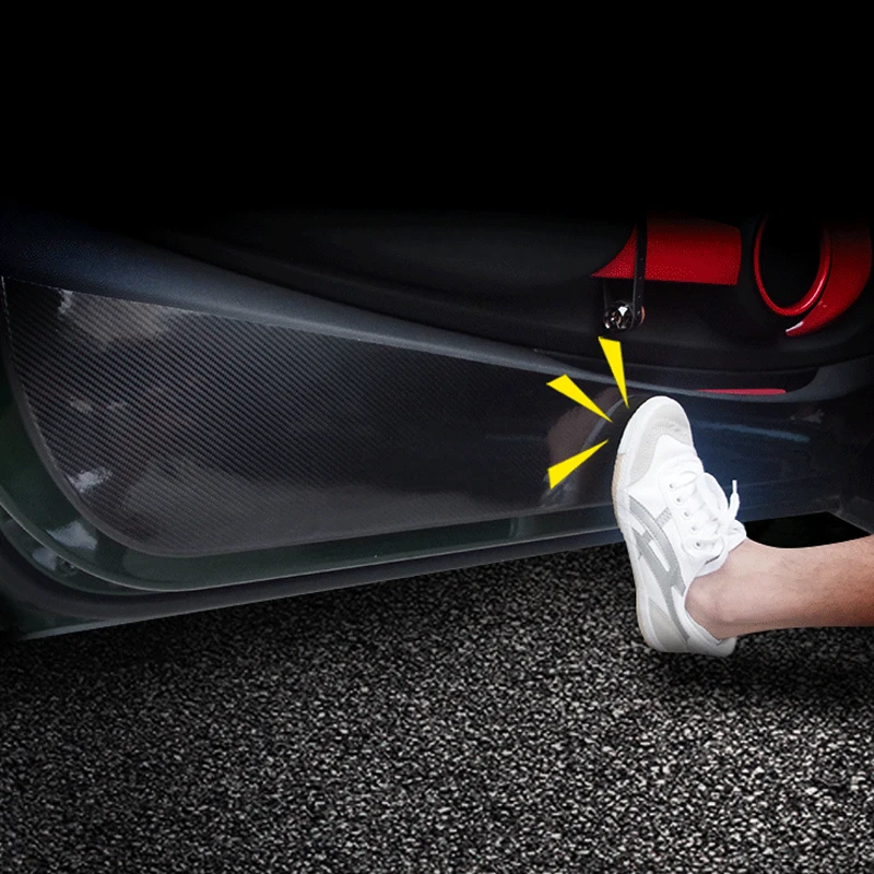 Автомобильный Стайлинг 4 шт./компл. защитная пленка из углеродного волокна