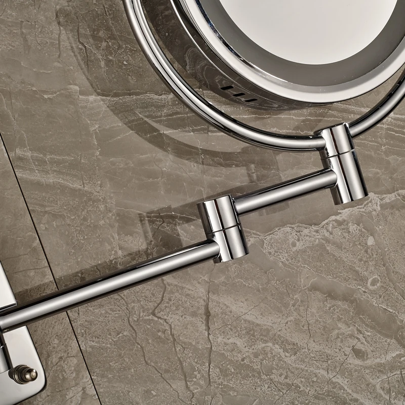 Роскошное хромированное Латунное косметическое зеркало для ванной комнаты лупа