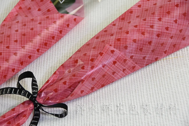 10Pcs 35*14Cm Cloth pattern caring handmade single bag rose double high-grade flowers packaging gifts | Дом и сад