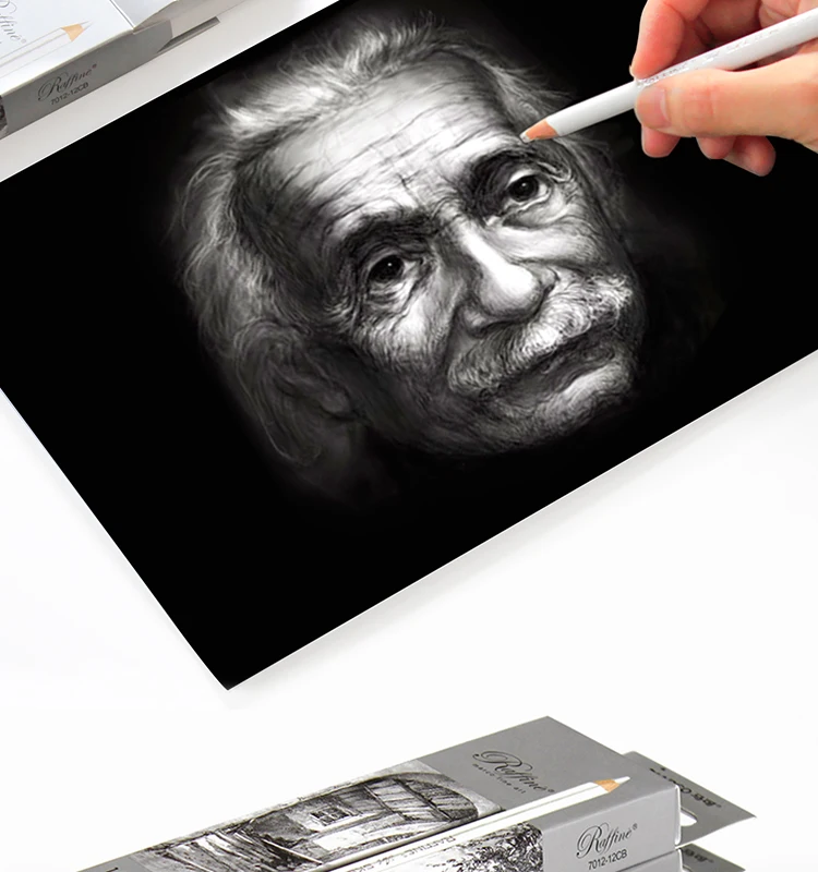 12 шт белый уголь карандаш Dibujo профессиональный черный уголь карандаш эскиз рисунок Carboncillos Para Dibujar карандаш Papeleria