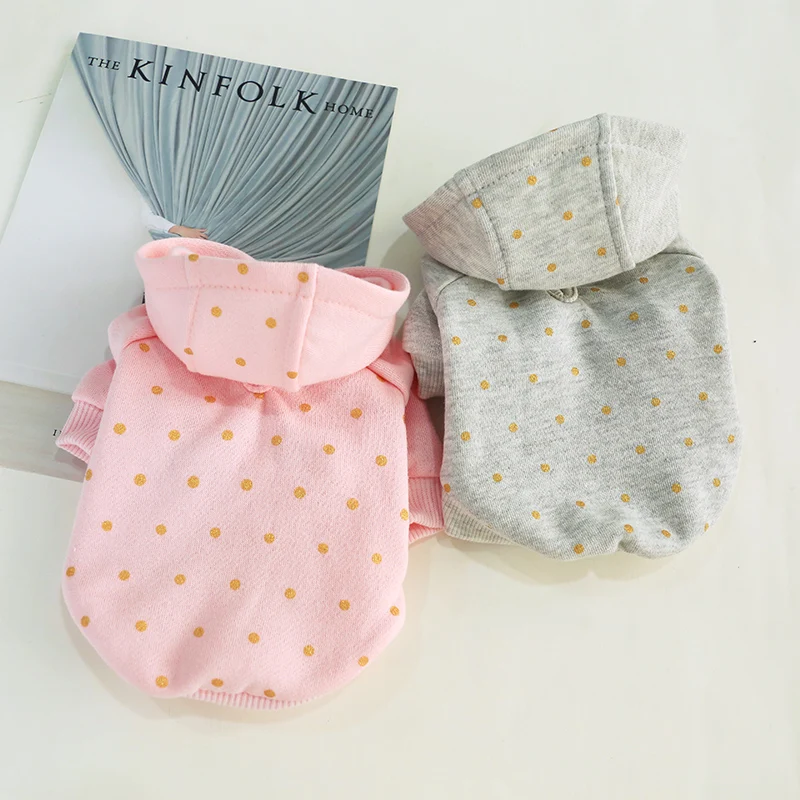 2019 собака одежда золотые маленькие хлопковые носки в горошек теплые с рисунком