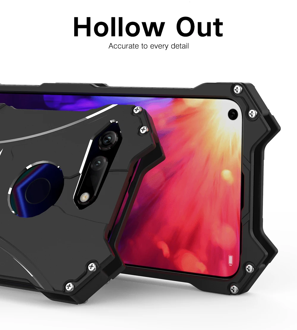 Чехол для huawei Honor V20 Защита от тяжелых условий эксплуатации Броня Прохладный Бэтмен Броня алюминиевый Металл для huawei Honor V20 чехол Shockproo Coque