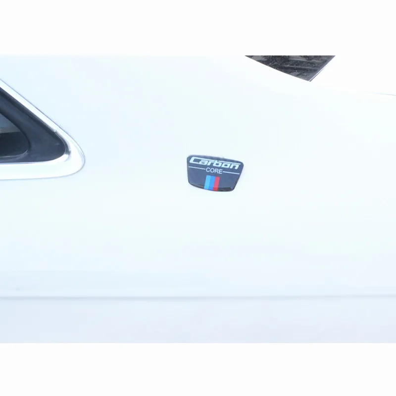 Углерода Волокно эмблема Наклейки для автомобиля в колонке Стикеры BMW E46 E39 E60 E90 F30