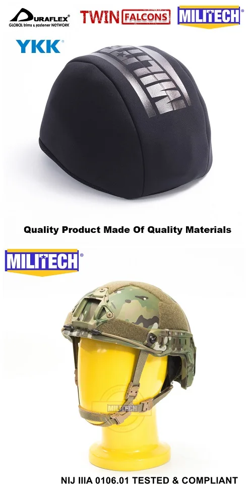 XL-XXL Helmet ISO сертифицированный MILITECH MC NIJ уровень IIIA 3A Быстрый OCC лайнер высокий XP Cut пуленепробиваемый арамидный баллистический шлем с 5 лет гарантии - Цвет: XL-XXL Helmet