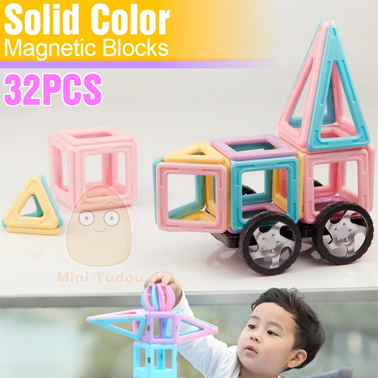 Children Magnet Toy Big Magnetic Designer Construction Set Model Building Plastic Magnetic Blocks Educational Toys For Kids Gift