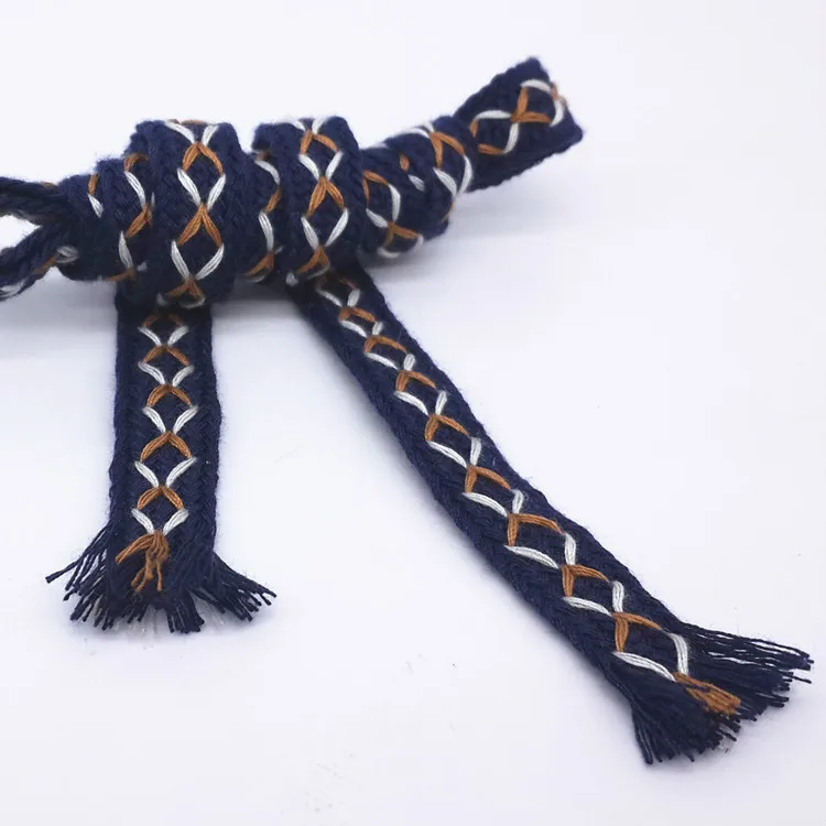 5/8 &quot10 мм темно синий вязаный хлопковый веревочный корсаж ленты DIY ручной работы