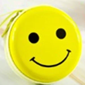Portable Earphone Bag Cartoon Women Coin Purse Headphone Data Cable Storage Box Yellow Zipper Round Mini Case
