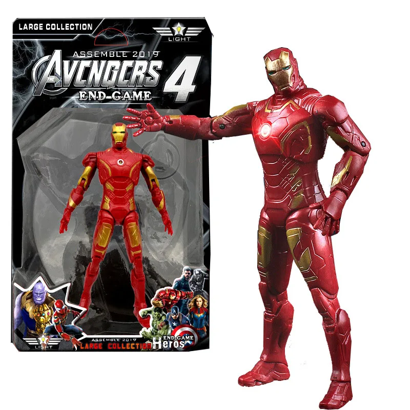 Экшн фигурки Marvel Avengers4 18 см танос Халк Бастер Человек паук Железный человек